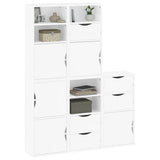 Side Cabinets 5 pcs "ODDA" White 40x24x79 cm Solid Wood Pine 3365357
