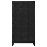 Locker Cabinet Black 90x40x180 cm Steel 339830