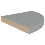 Floating Corner Shelves 4 pcs Grey 35x35x3.8 cm MDF 323924