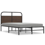 Bed Frame without Mattress 120x190 cm Small Double Brown Oak Engineered Wood 4100461