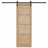 Sliding Door Brown 73.5 x 211 cm Solid Pine Wood 3333300