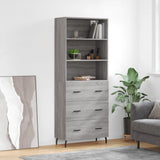 Highboard Grey Sonoma 69.5x34x180 cm Engineered Wood 3189403