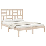 Bed Frame Natural Pine Solid pine wood Double Durable Bed Frame 3105950
