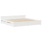 Bed Frame without Mattress White 120x190 cm Small Double Solid Wood Pine 3301677
