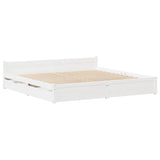 Bed Frame without Mattress White 120x190 cm Small Double Solid Wood Pine 3301677