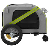 Pet Bike Trailer Green and Black Oxford Fabric and Iron 93892