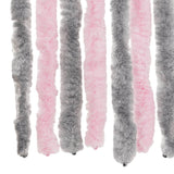 Fly Curtain Silver Grey and Pink 118x220 cm Chenille 4004886
