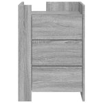 ZNTS Bedside Cabinet Grey Sonoma 45x50x65 cm Engineered Wood 848309