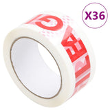Packaging Tape 36 pcs FRAGILE Printed White 48 mm x 66 m 4012399