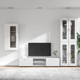 TV Cabinet Set FLORIN 3 pcs High Gloss White Engineered Wood 3397948