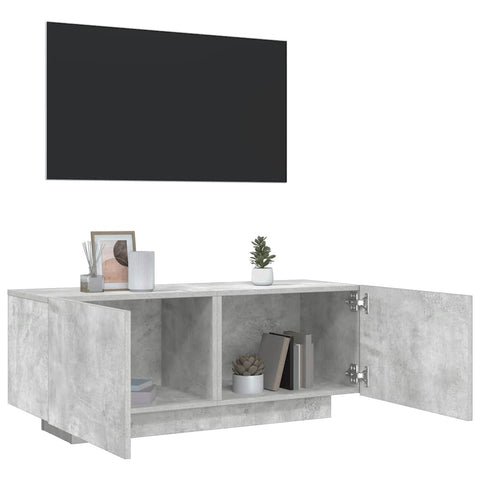 TV Cabinet Concrete Grey 100x35x40 cm Engineered Wood 804440