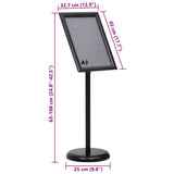 Poster Stands 2 pcs Black 45 x 32.7 x 108 cm Aluminium 3385631