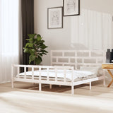 Bed Frame without Mattress White Solid Wood Pine Super King 3101364