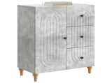 Sideboard Concrete Grey 66 x 34.5 x 90 cm Engineered Wood 894168