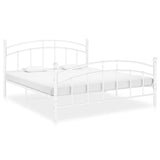 Bed Frame without Mattress White Metal 140x200 cm 324977