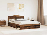 Bed Frame with Headboard Old Wood 120 x 190 cm Solid Pine Wood 3413342
