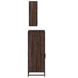 3 Piece Bathroom Furniture Set Brown Oak Engineered Wood 3301004