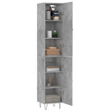 Highboard Concrete Grey 34.5x34x180 cm Engineered Wood 3198821