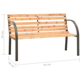 ZNTS Children Garden Bench 81 cm Chinese Fir Wood 317119