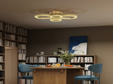 LED Light, Modern 4 Rings Lamp with Wall Switch Control, 40W 4350lm Flush Mount T3398P425142