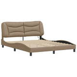 Bed Frame with LED without Mattress "Hvar" Cappuccino 160x200 cm 3213945