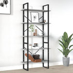 5-Tier Book Cabinet Grey Sonoma 80x30x175 cm Engineered Wood 3114017