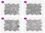 Pebble Tiles Grey 30 x 30 cm River Pebble 42033535