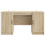 Desk with Shelf Sonoma Oak 142.5 x 50 x 75 cm Engineered Wood 3414641