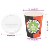 Paper Coffee Cups with Lids 1000 pcs 8oz 240ml 3325212