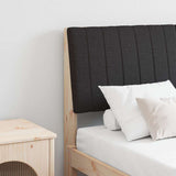 Upholstered Headboard Black 135 cm Solid Pine Wood 879401