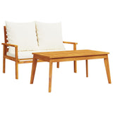 Garden Set with Cushion Solid Wood Acacia 366381