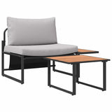 Garden Sofa Set 2 pcs Light grey Steel 42004141