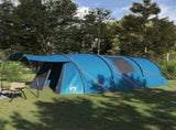 Tunnel Tent 4-Person with Roof Blue and Grey 740 x 370 x 220 cm 42004036