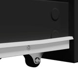 Narrow Bathroom Cupboard with Wheels Black Engineered Wood 855296
