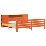 Bed Frame without Mattress Wax Brown 180x200 cm Super King Solid Wood Pine 3309889
