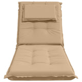 Sunlounger Cushion GEMERT 100% Polyester Sand 190 x 60 x 9 cm 947518