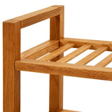 Shoe Rack with 3 Shelves 50x27x60 cm Solid Oak Wood 331745