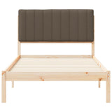 Bed Frame with Upholstered Headboard Taupe 100 x 200 cm 878072