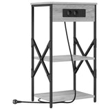 Bedside Cabinet with Shelf 2 pcs Grey Sonoma 41 x 31 x 76 cm 859532
