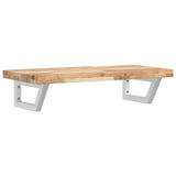 Basin Shelf Wall Mounted Steel and Solid Wood Acacia 3302690