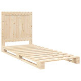 Bed Frame without Mattress with Headboard 90x200 cm Solid Wood 3281532