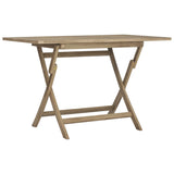5 Piece Garden Dining Set Grey Solid Wood Teak 3155043