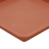 Square Flower Tray 24 pcs Brick Red 36 x 36 x 3 cm Plastic 42020372