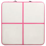 Inflatable Gymnastics Mat with Pump 200x200x15 cm PVC Pink 92697