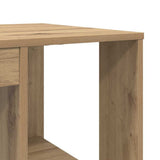Desk with Shelf Artisan Oak 130 x 50.5 x 75 cm Engineered Wood 869505