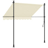 Retractable Awning Cream 250x150 cm Fabric and Steel 368746