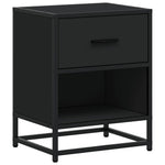 ZNTS Bedside Cabinet Black 40x31x50 cm Engineered Wood 848684