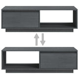 Coffee Table Grey 110x50x33.5 cm Solid Pinewood 809884