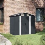 Garden Storage Shed Anthracite Steel 204x132x186 cm 47028