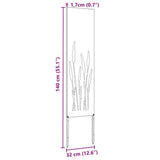 Garden Privacy Screen Anthracite 32 x 140 cm Cold-rolled steel 876240